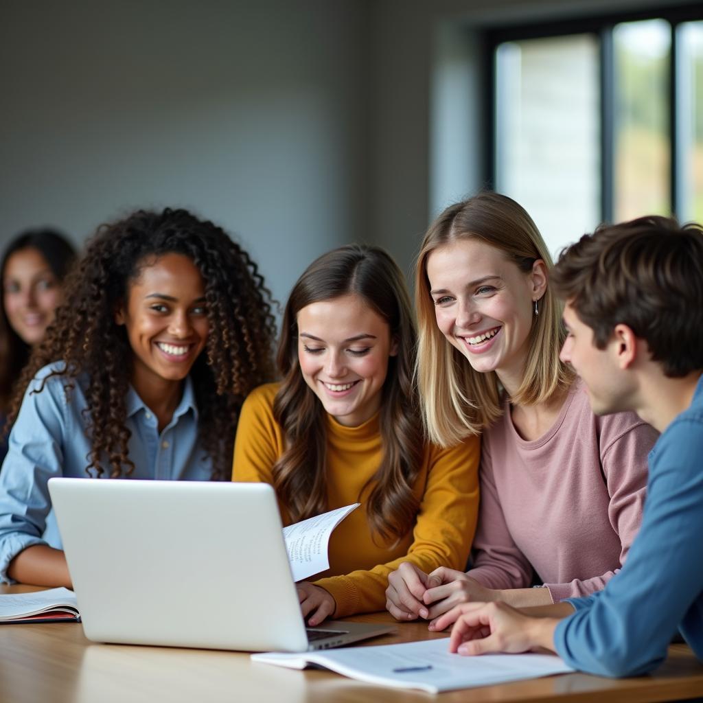 Học sinh tham gia chương trình trao đổi văn hóa quốc tế tại trường học