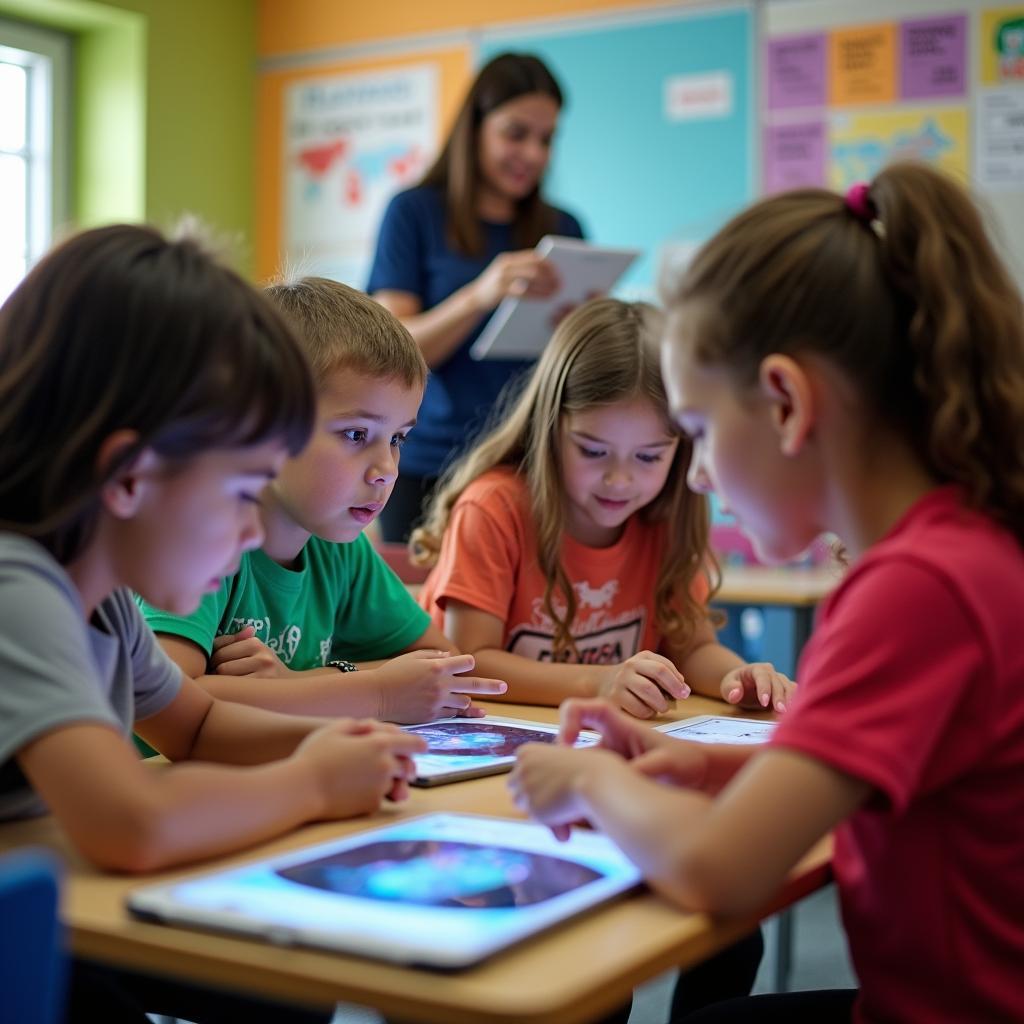 Học sinh tương tác với công cụ học tập trí tuệ nhân tạo thể hiện sự cá nhân hóa trong giáo dục số