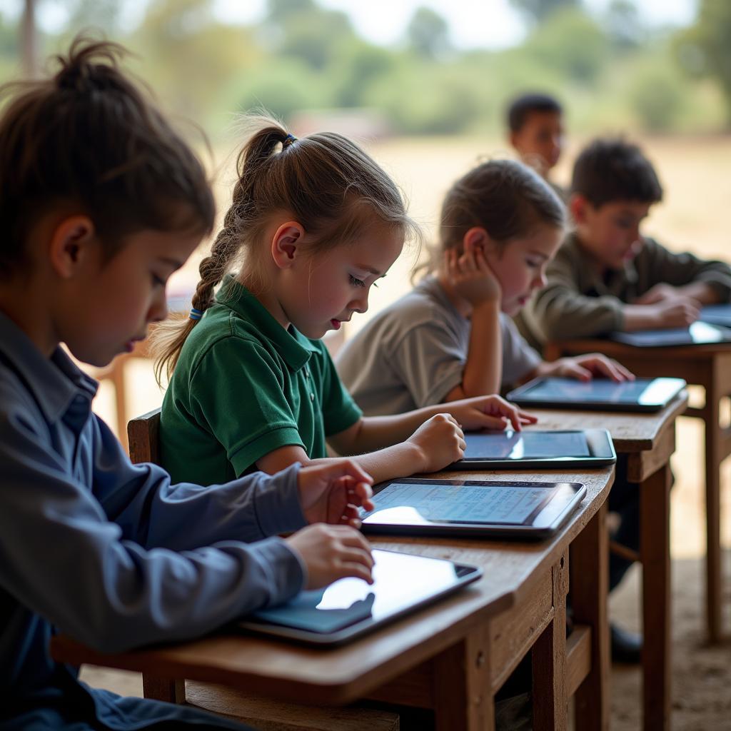 Học sinh vùng xa tiếp cận công nghệ giáo dục tự động hóa và thu hẹp khoảng cách số