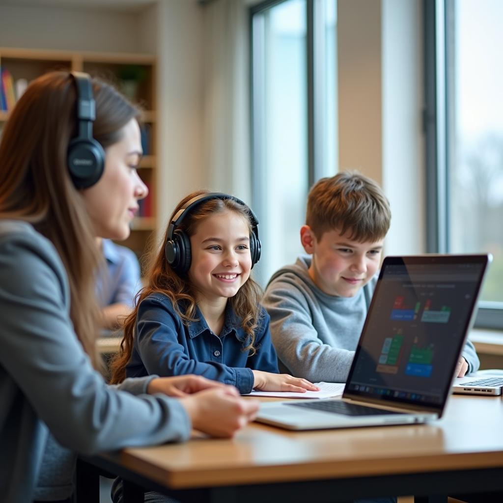 Học viên học kết hợp giữa trực tuyến và truyền thống trong môi trường giáo dục hiện đại