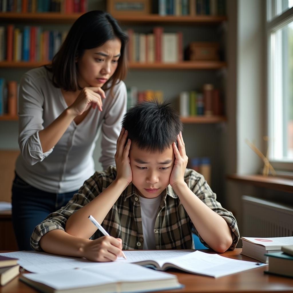 Học viên IELTS gặp khó khăn khi luyện tập kỹ năng Writing với giáo viên hướng dẫn tận tình