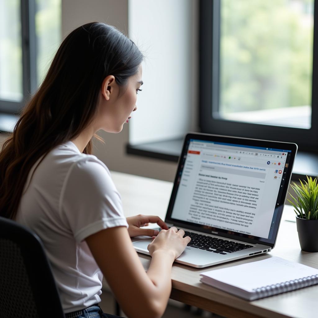 Học viên IELTS đang phân tích bài viết Writing Task 2 band điểm cao về chủ đề rising housing costs