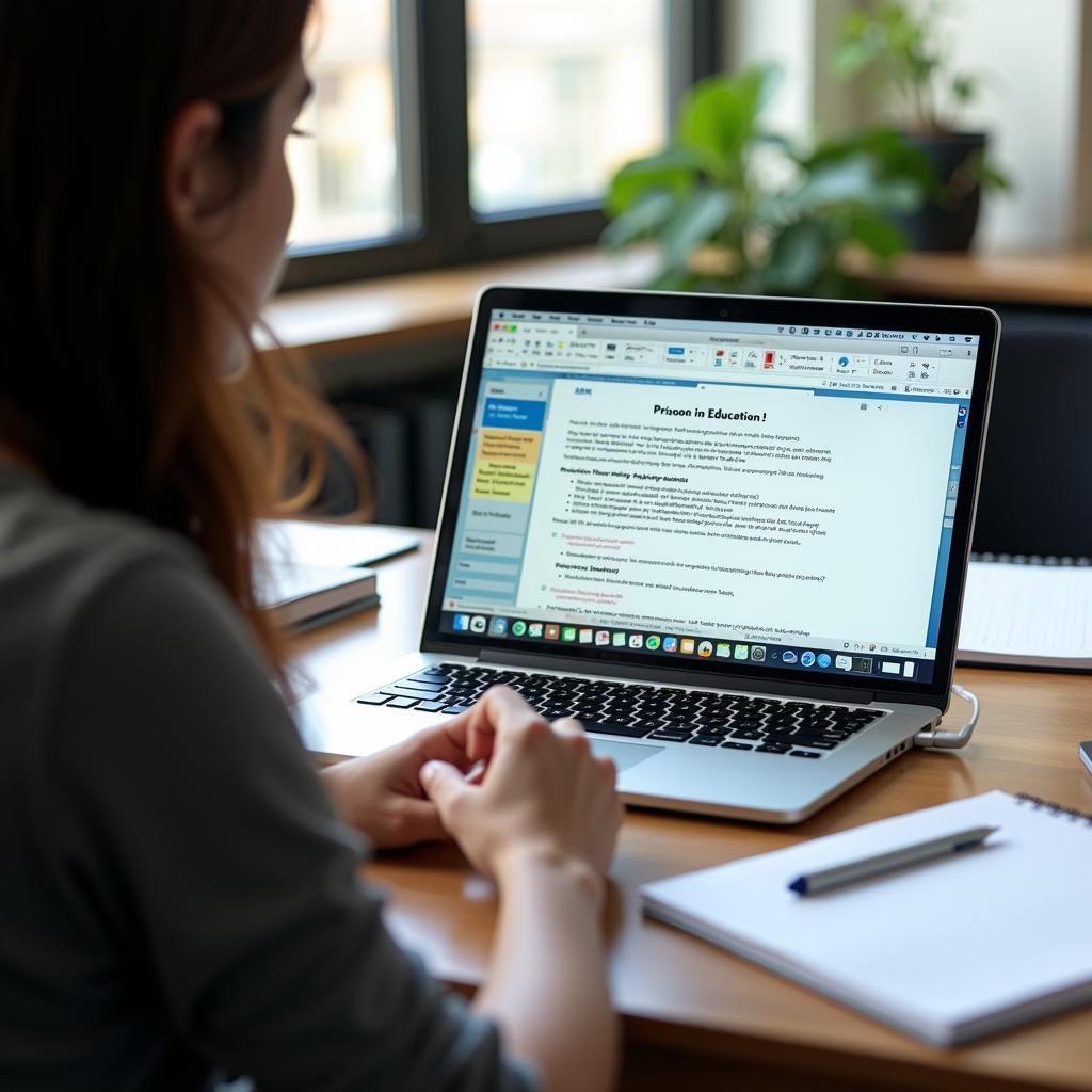 Học viên IELTS đang phân tích đề bài Writing Task 2 về giáo dục trong nhà tù và giảm tội phạm