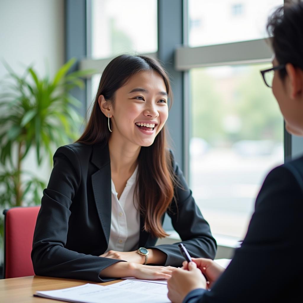 Học viên tự tin trả lời câu hỏi IELTS Speaking Part 1 về học kỹ năng mới trong môi trường thi