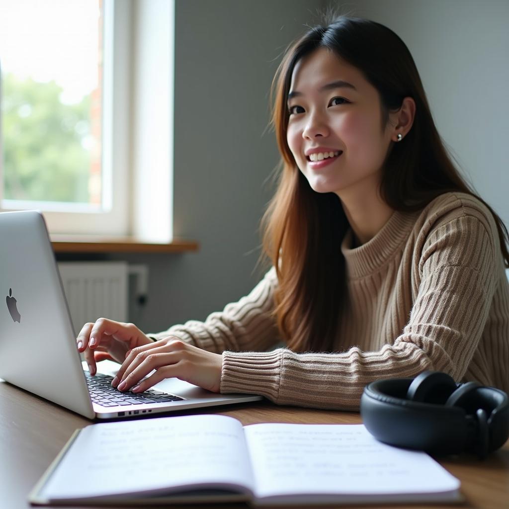 Học viên luyện tập IELTS Speaking Part 1 về chủ đề nơi thư giãn thoát khỏi cuộc sống bận rộn