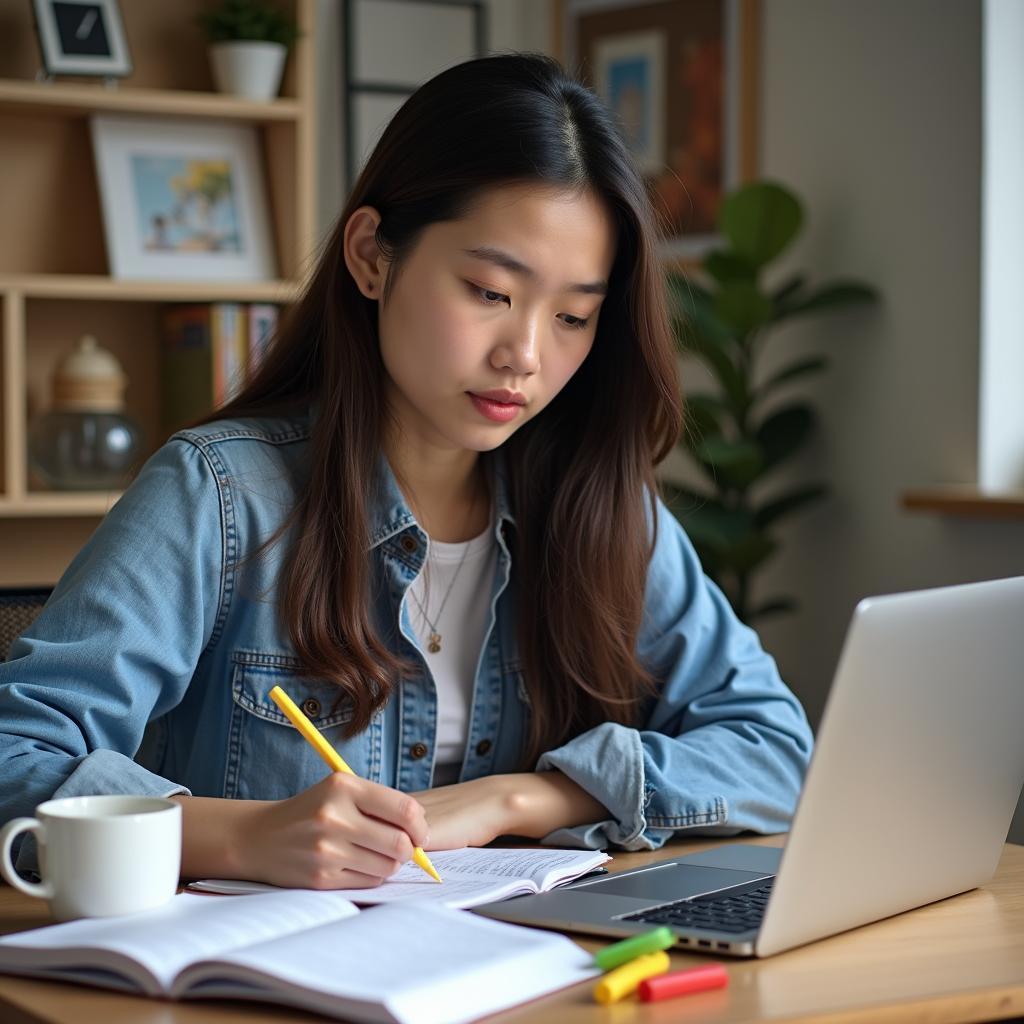 Học viên Việt Nam luyện tập IELTS Writing Task 2 về chủ đề công nghệ và công việc