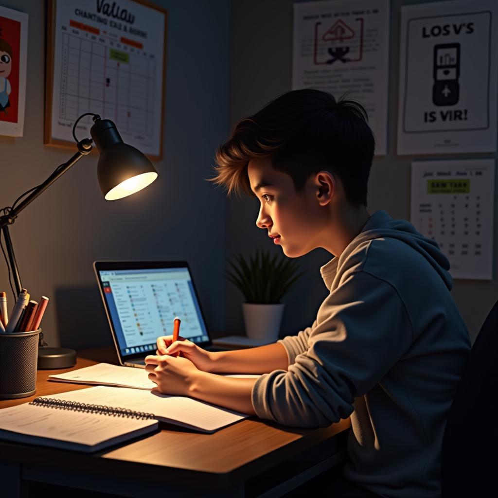 Học viên nghiêm túc luyện tập và chuẩn bị kỹ lưỡng cho cuộc thi quan trọng