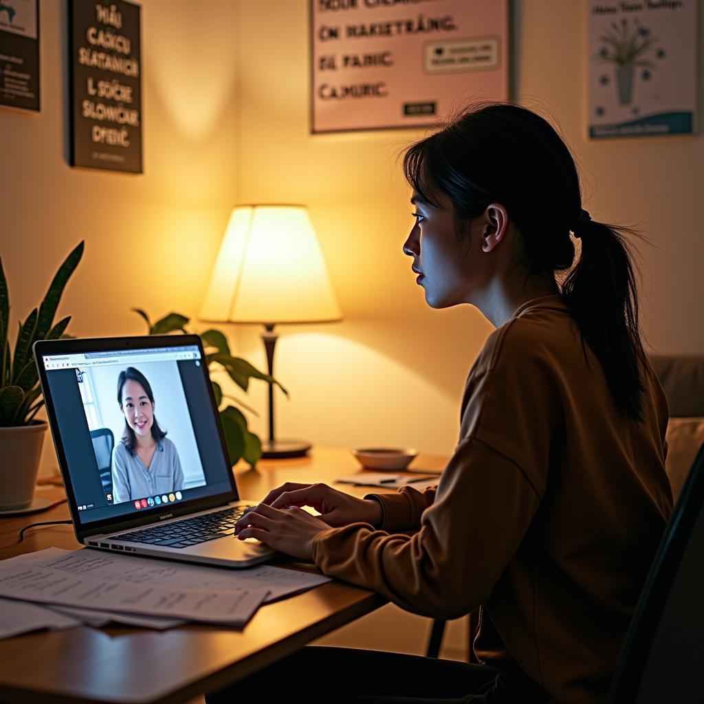 Học viên Việt Nam tự tin luyện tập IELTS Speaking về chủ đề thiên tai