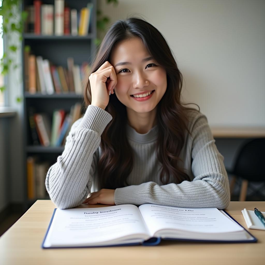 Học viên đang luyện tập trả lời câu hỏi IELTS Speaking Part 1 về chủ đề doanh nghiệp nhỏ thành công