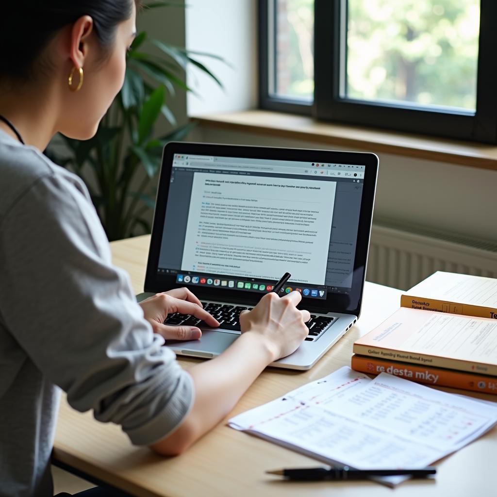 Học viên Việt Nam đang luyện viết IELTS Writing Task 2 về an ninh lương thực đô thị