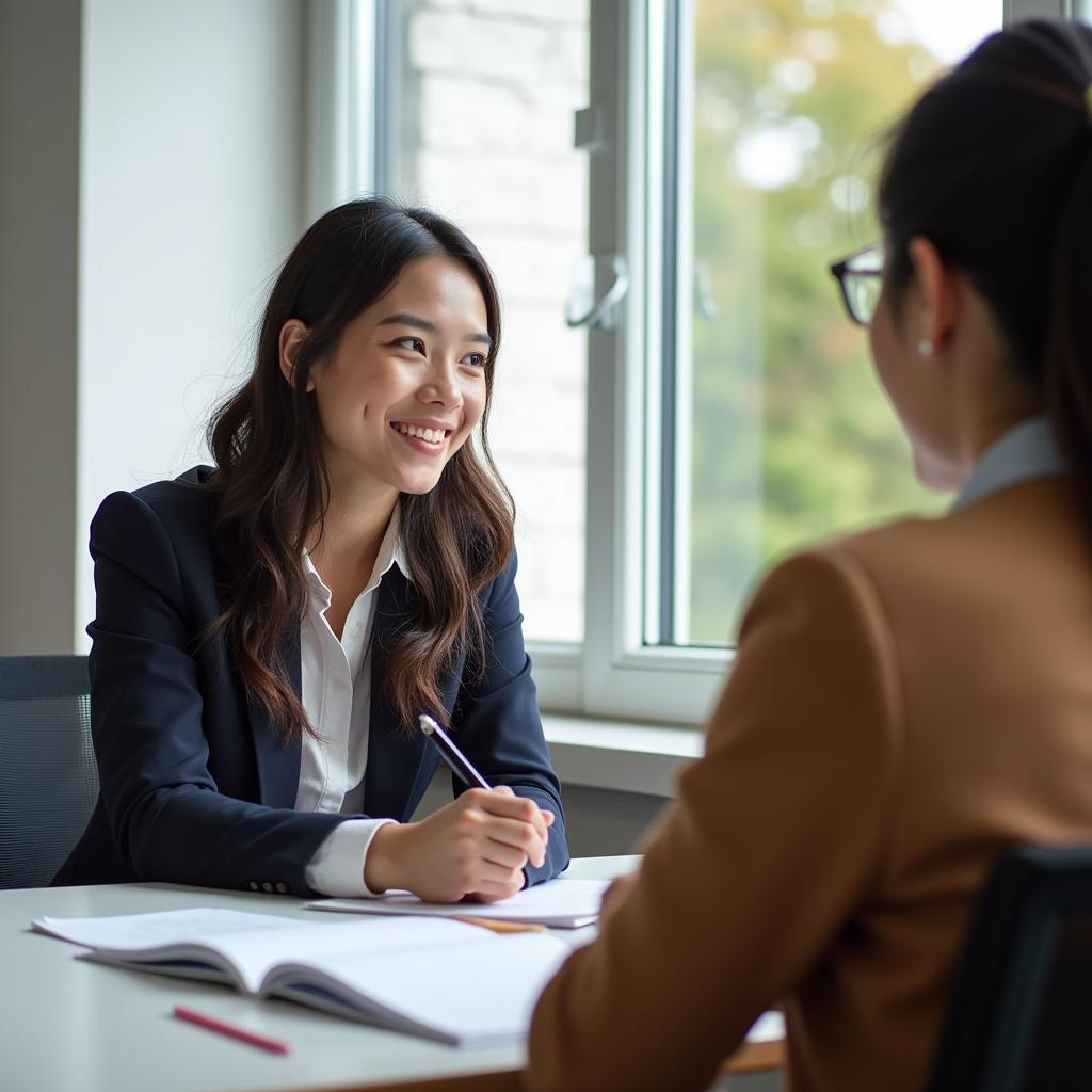 Học viên tự tin trả lời câu hỏi IELTS Speaking Part 1 về thành tích cá nhân