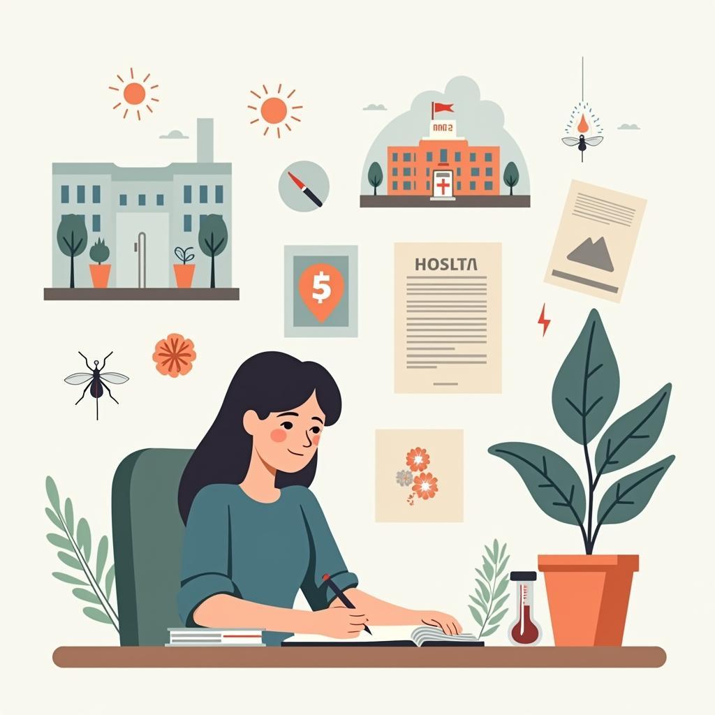 Minh họa bài mẫu IELTS Writing Task 2 về how climate change is affecting public health và phân tích band điểm