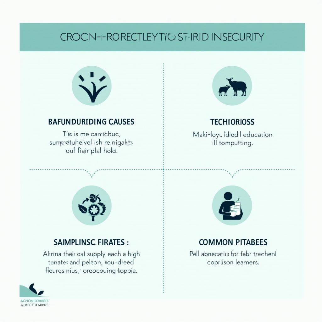 Infographic về how to address the challenges of food insecurity trong IELTS Writing Task 2