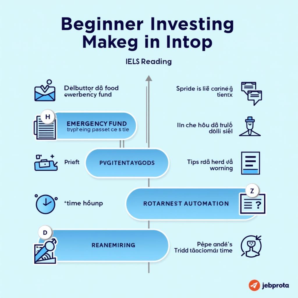 Hình minh họa các bước How to start investing và tips IELTS Reading