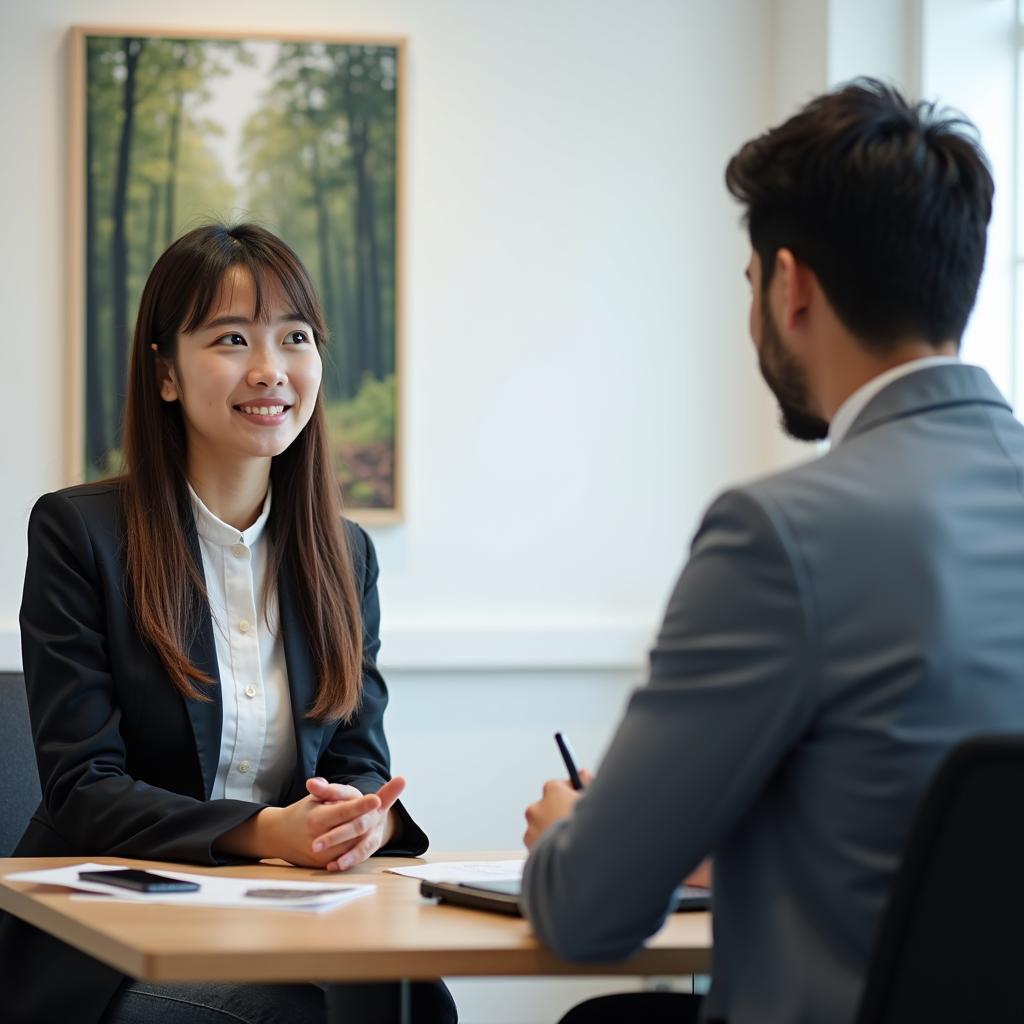 Thí sinh IELTS Speaking trả lời câu hỏi về khu bảo tồn thiên nhiên trong phần thi Part 1 với giám khảo