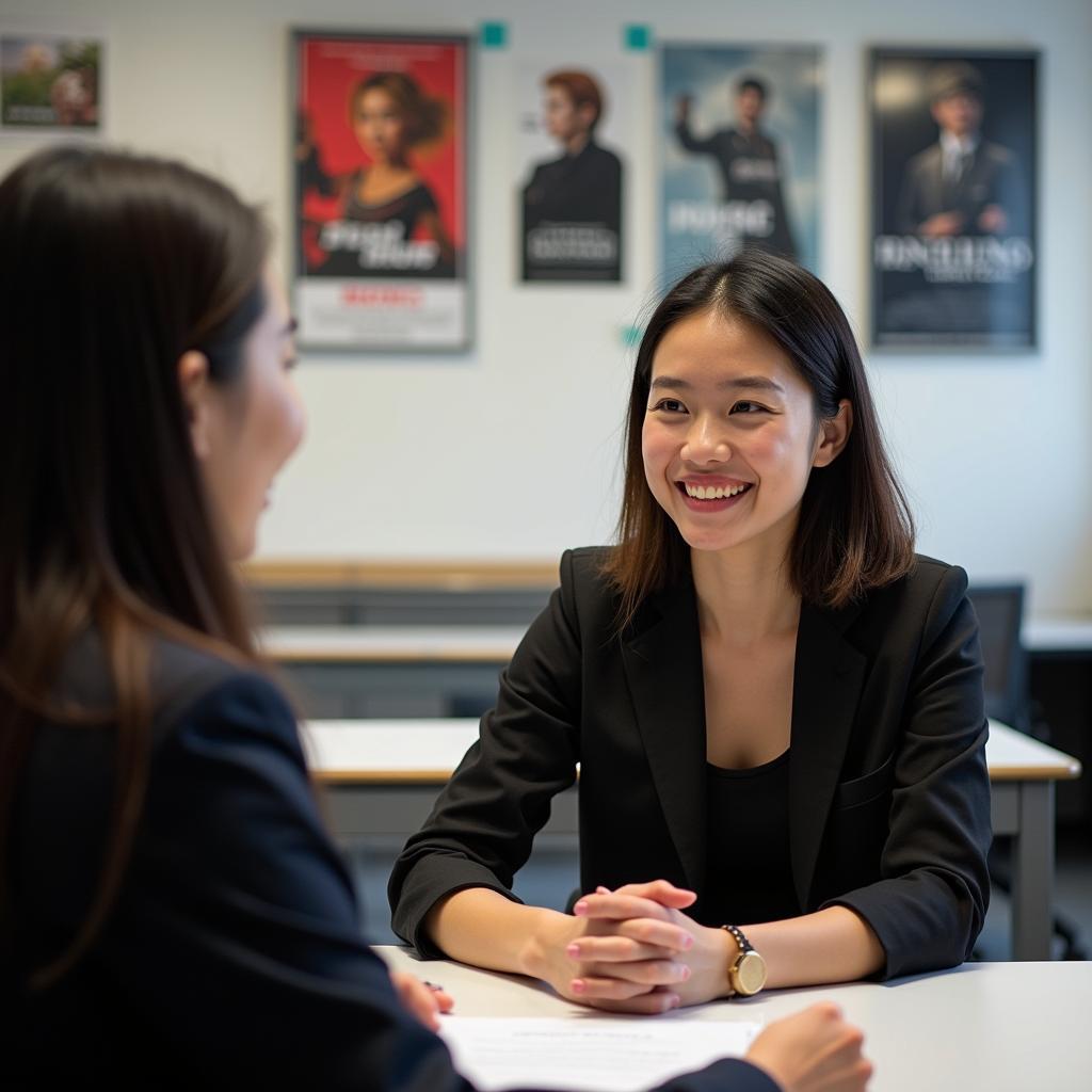 Học viên IELTS thảo luận về phim ảnh và diễn viên yêu thích trong phần thi Speaking Part 1