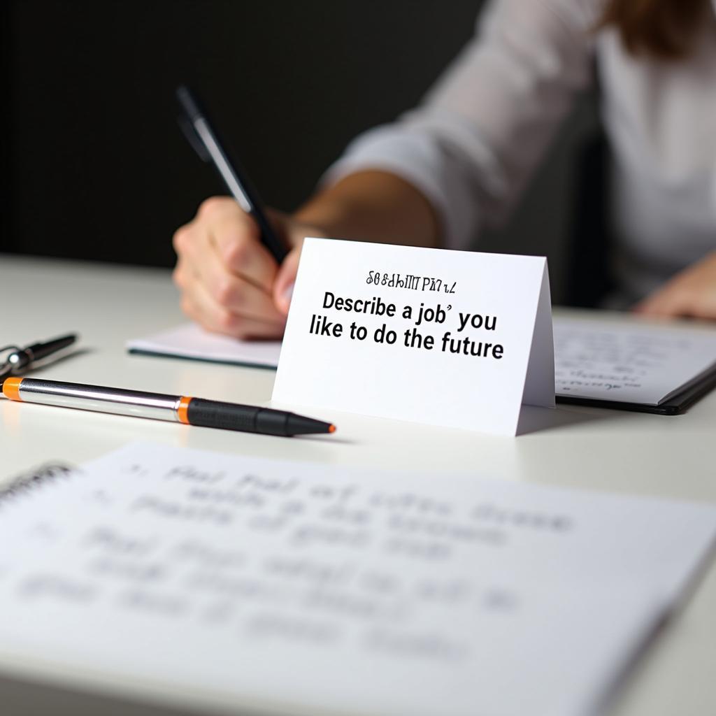 Thẻ cue card IELTS Speaking Part 2 về chủ đề nghề nghiệp tương lai với ghi chú chuẩn bị