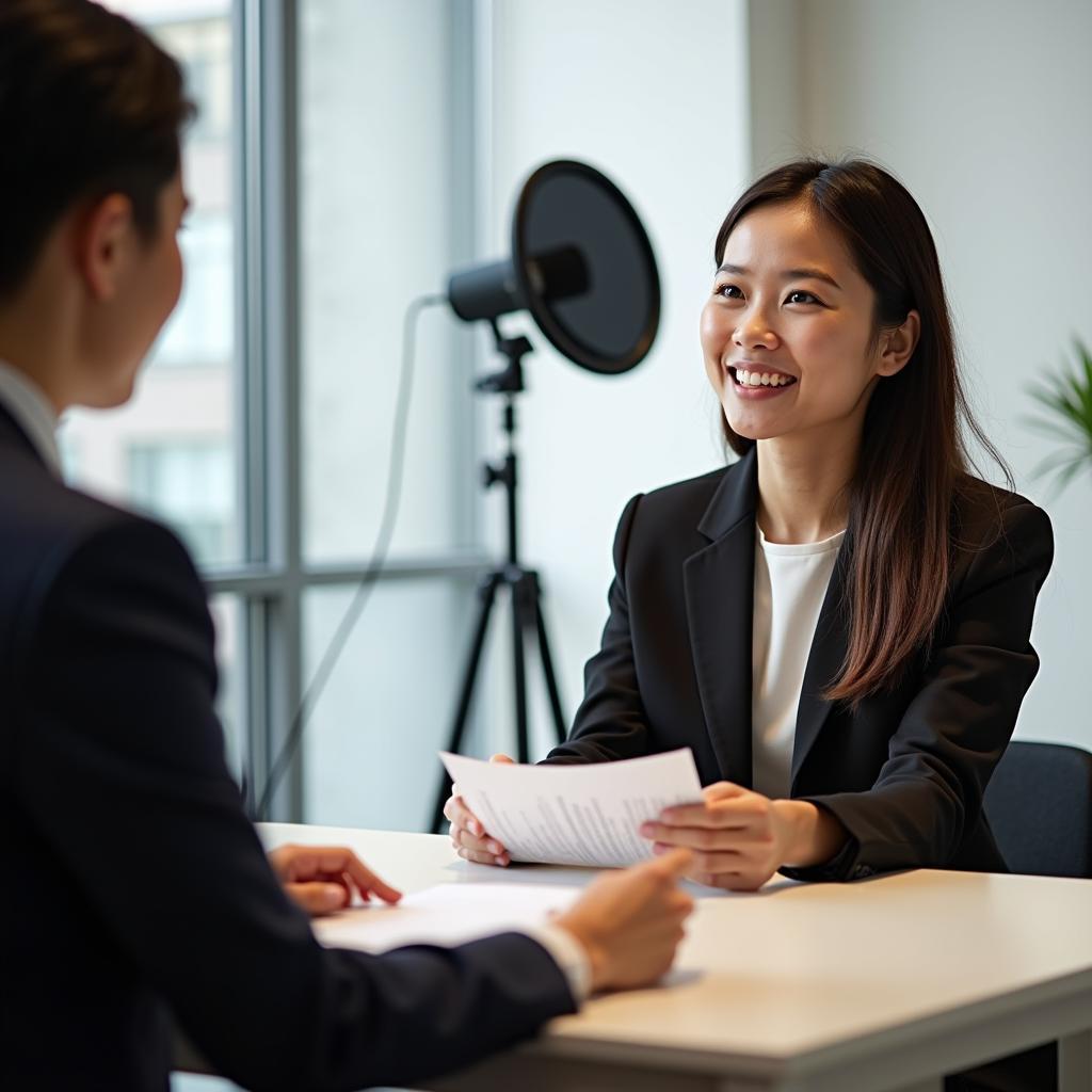 Thí sinh IELTS Speaking Part 2 tự tin trình bày về người truyền cảm hứng kết nối xã hội