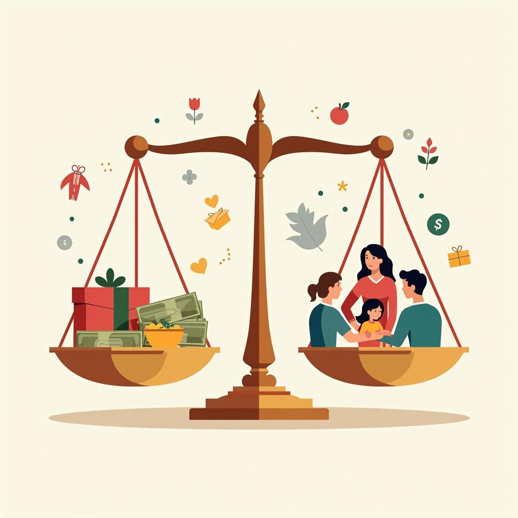 Minh họa mối quan hệ giữa tiền bạc và hạnh phúc trong IELTS Speaking với góc nhìn cân bằng