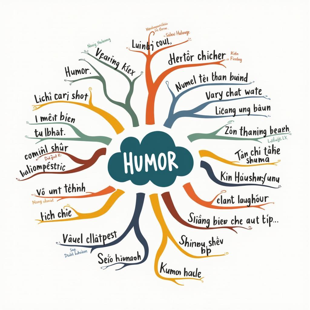 Sơ đồ tư duy từ vựng về chủ đề hài hước và cười trong IELTS Speaking