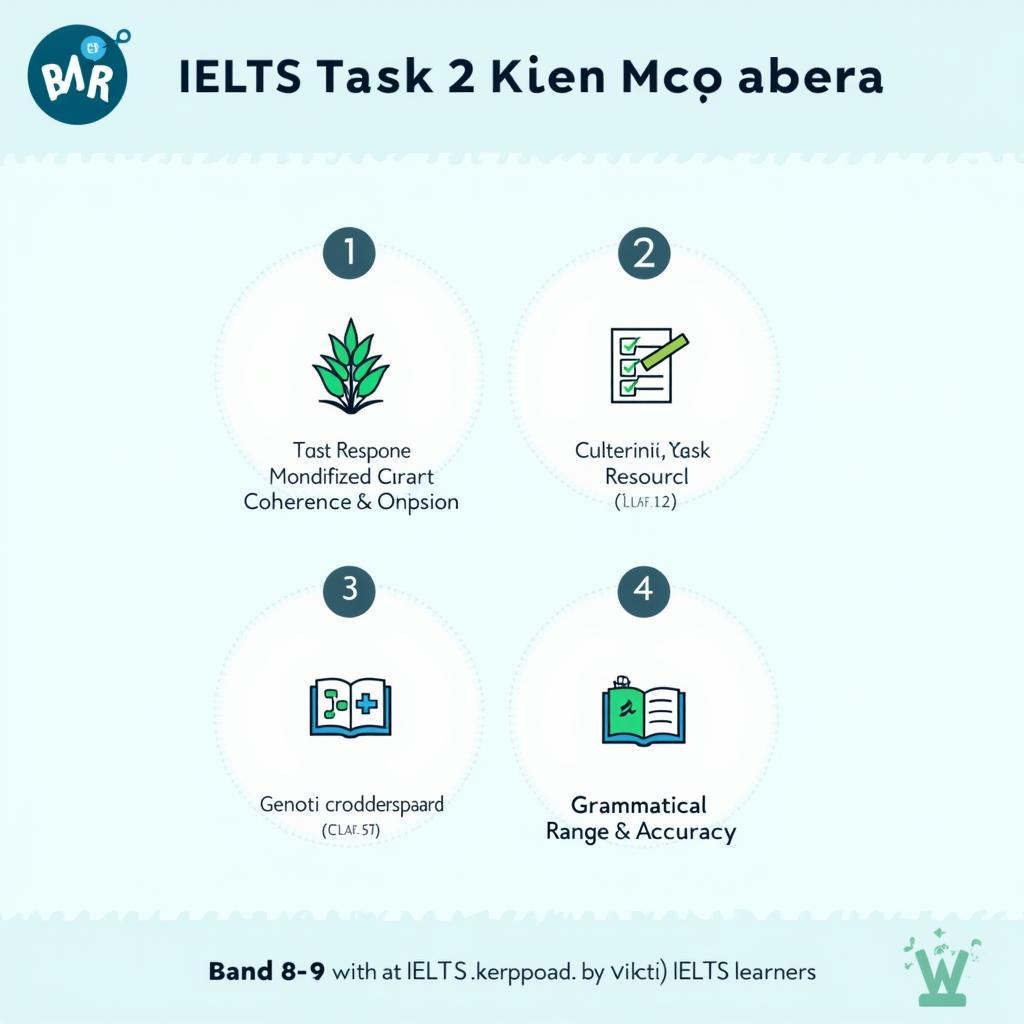 Minh họa tiêu chí chấm điểm bài viết IELTS Writing Task 2 đạt Band 8-9 về chủ đề cây trồng biến đổi gen