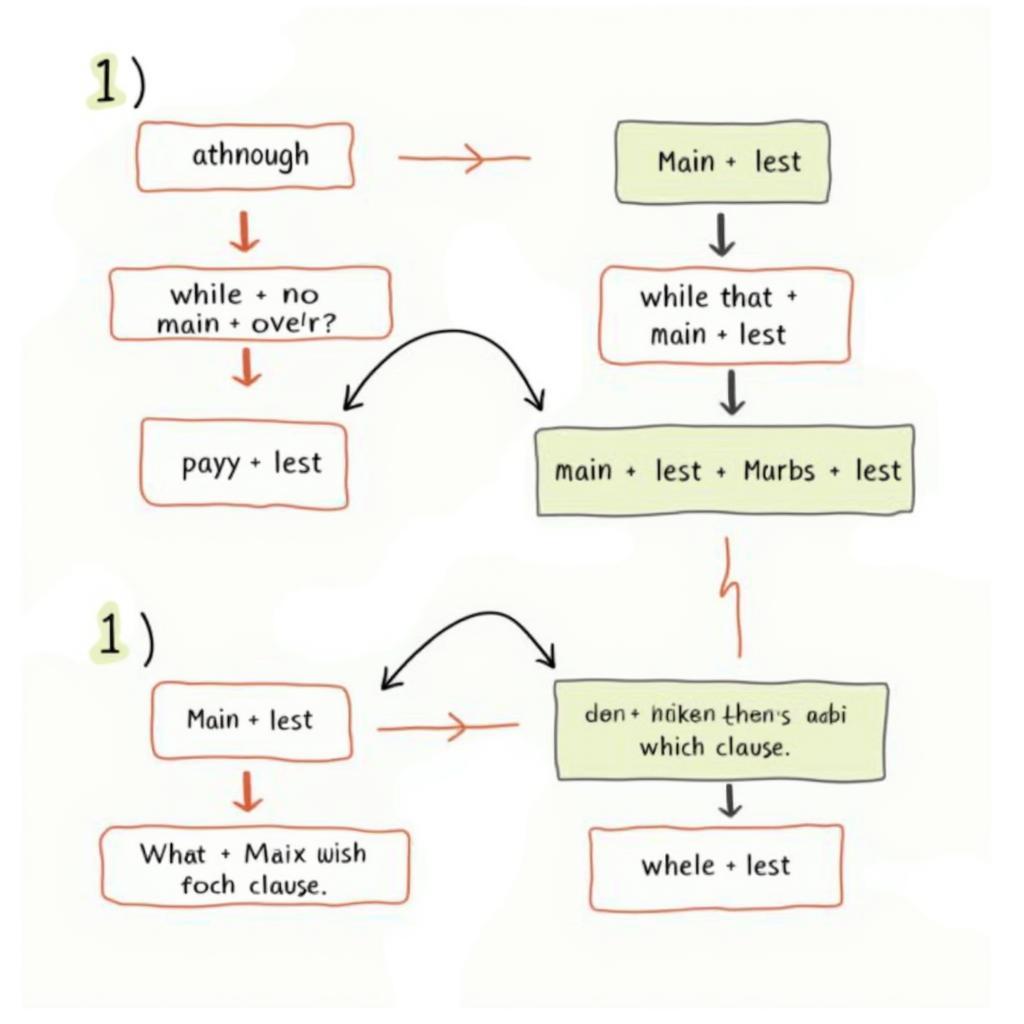 Sơ đồ minh họa cách kết hợp Lest với các loại mệnh đề phức trong IELTS Band 8