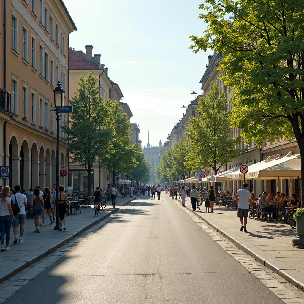 Hinh minh hoa car-free zones va IELTS Writing Task 2 chu de moi truong