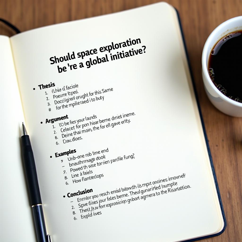 Khung dàn ý bài luận IELTS về should space exploration be a global initiative rõ ràng từng đoạn