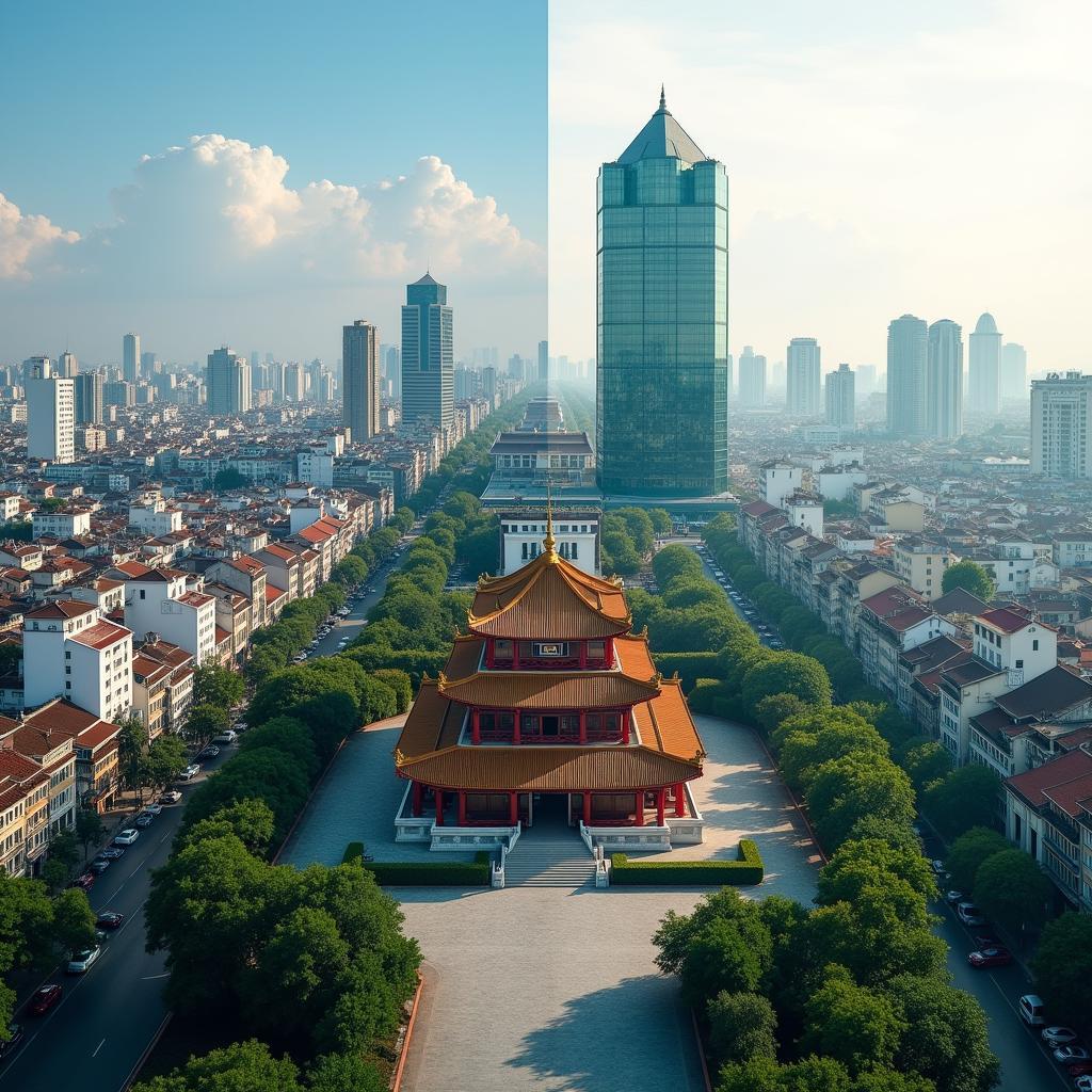 Sự kết hợp hài hòa giữa kiến trúc lịch sử và hiện đại tại Hà Nội thể hiện bản sắc văn hóa đô thị