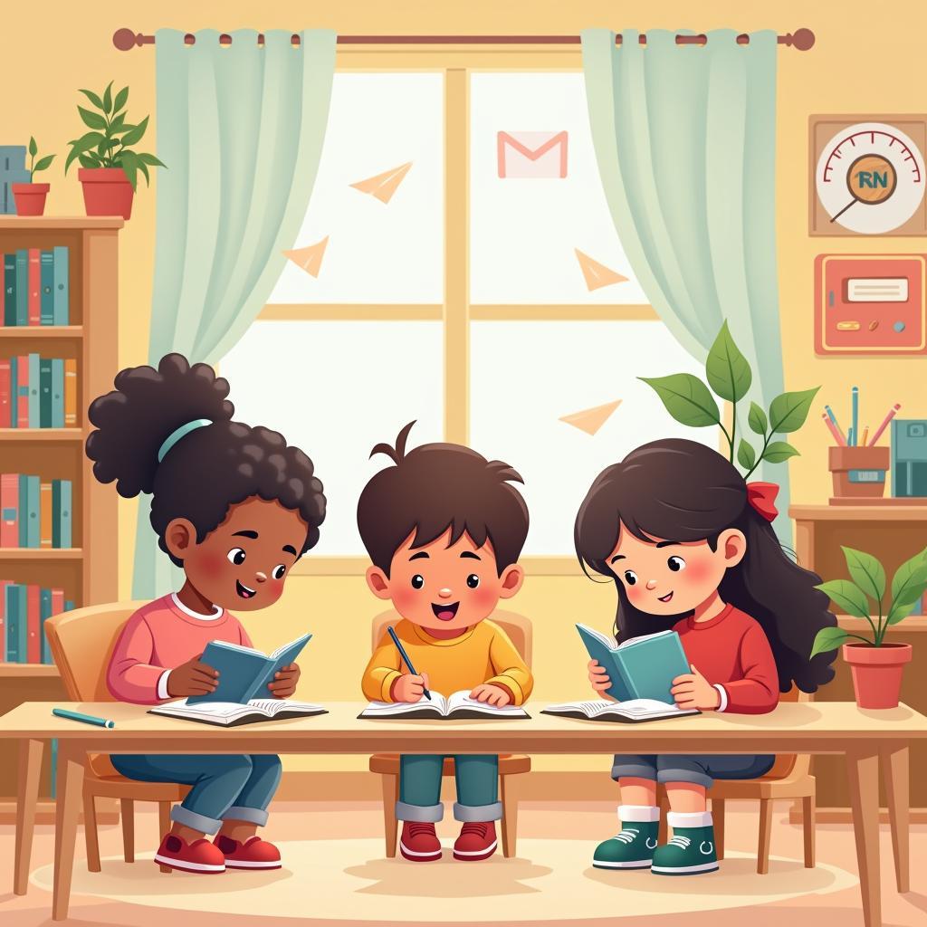 Minh họa mối liên hệ giữa kỹ năng đọc viết sớm và sự phát triển học tập của trẻ trong môi trường giáo dục hiện đại