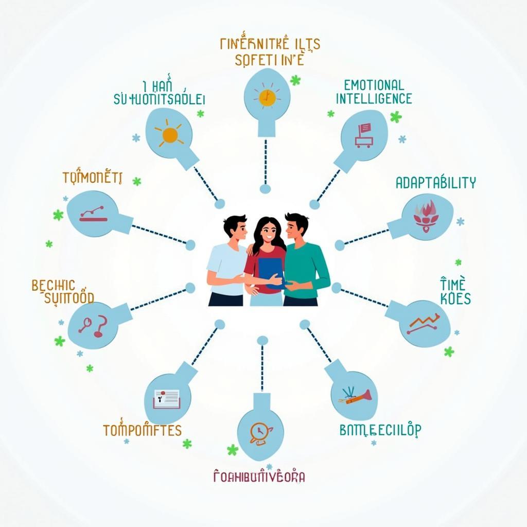 Infographic về các kỹ năng mềm quan trọng được đề cập trong IELTS Speaking Part 3