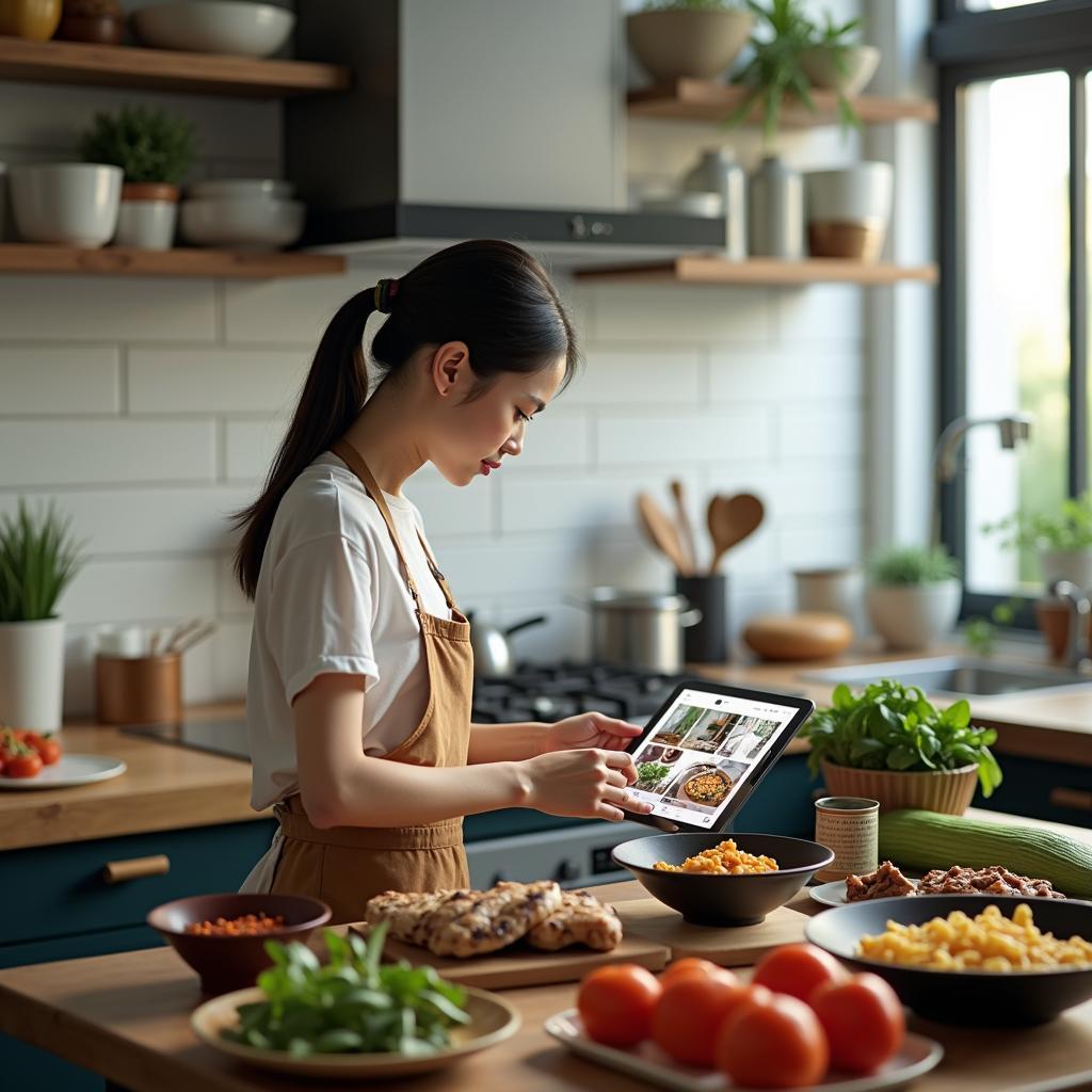 Kỹ năng nấu ăn hiện đại kết hợp truyền thống - IELTS Speaking topic về food skills