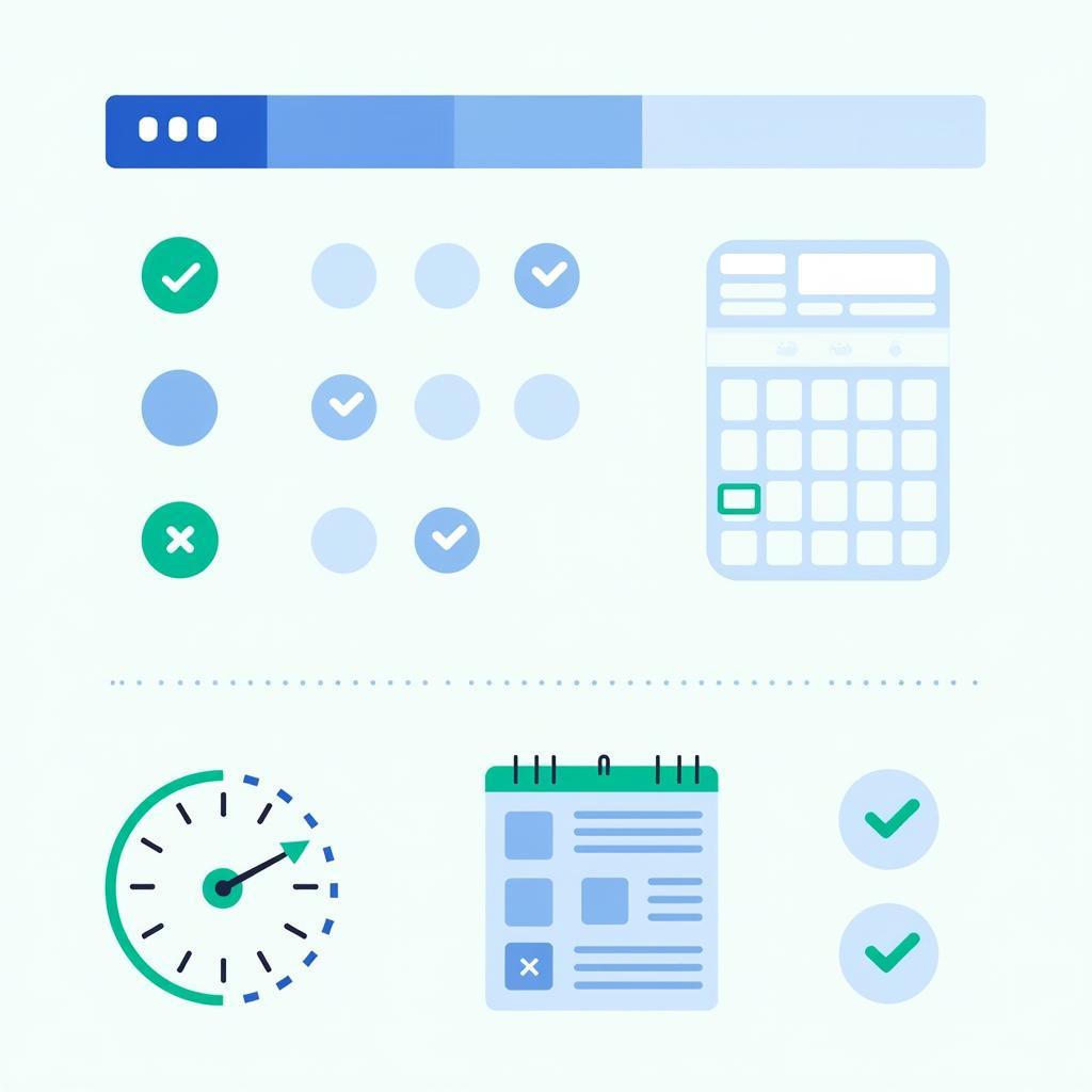 Biểu đồ minh họa kỹ thuật quản lý thời gian và ưu tiên công việc để giảm căng thẳng