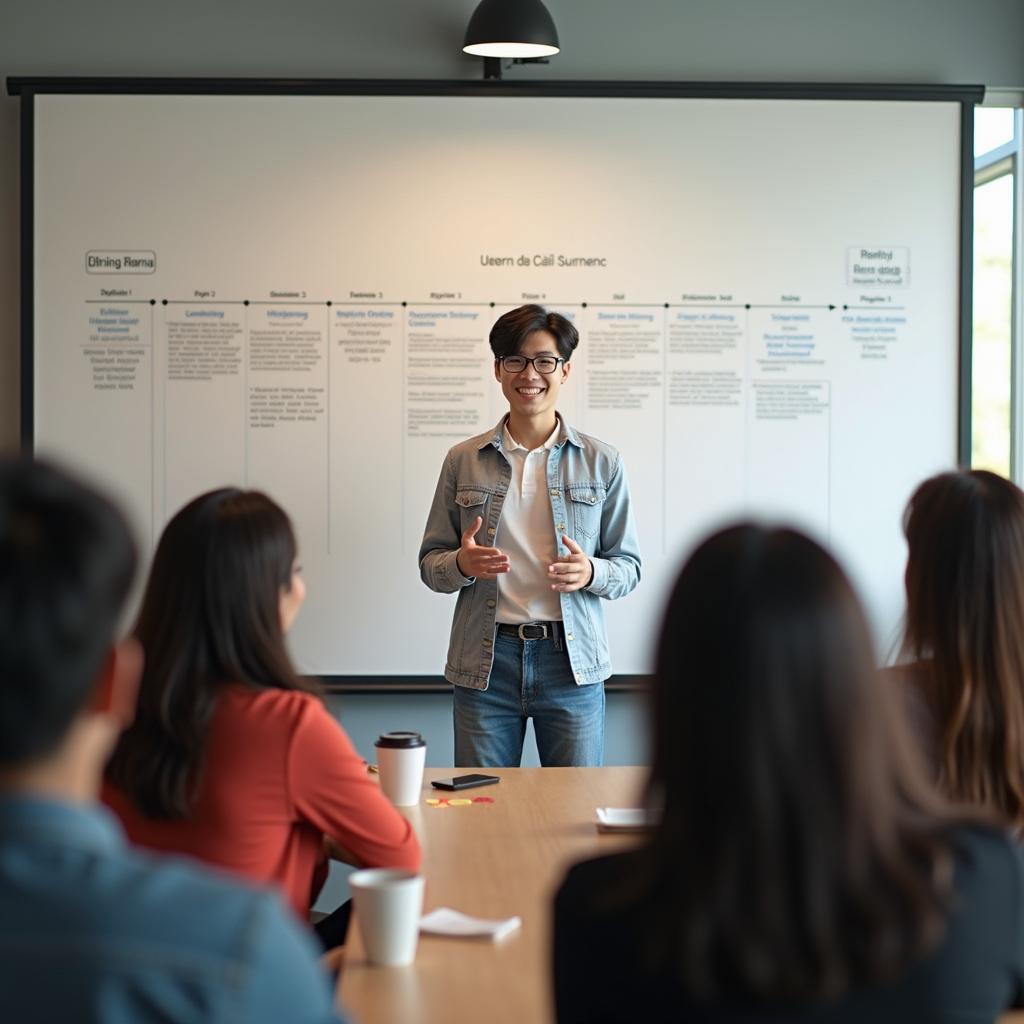 Sinh viên Việt Nam thuyết trình về dự án thành công trong bài thi IELTS Speaking Part 2