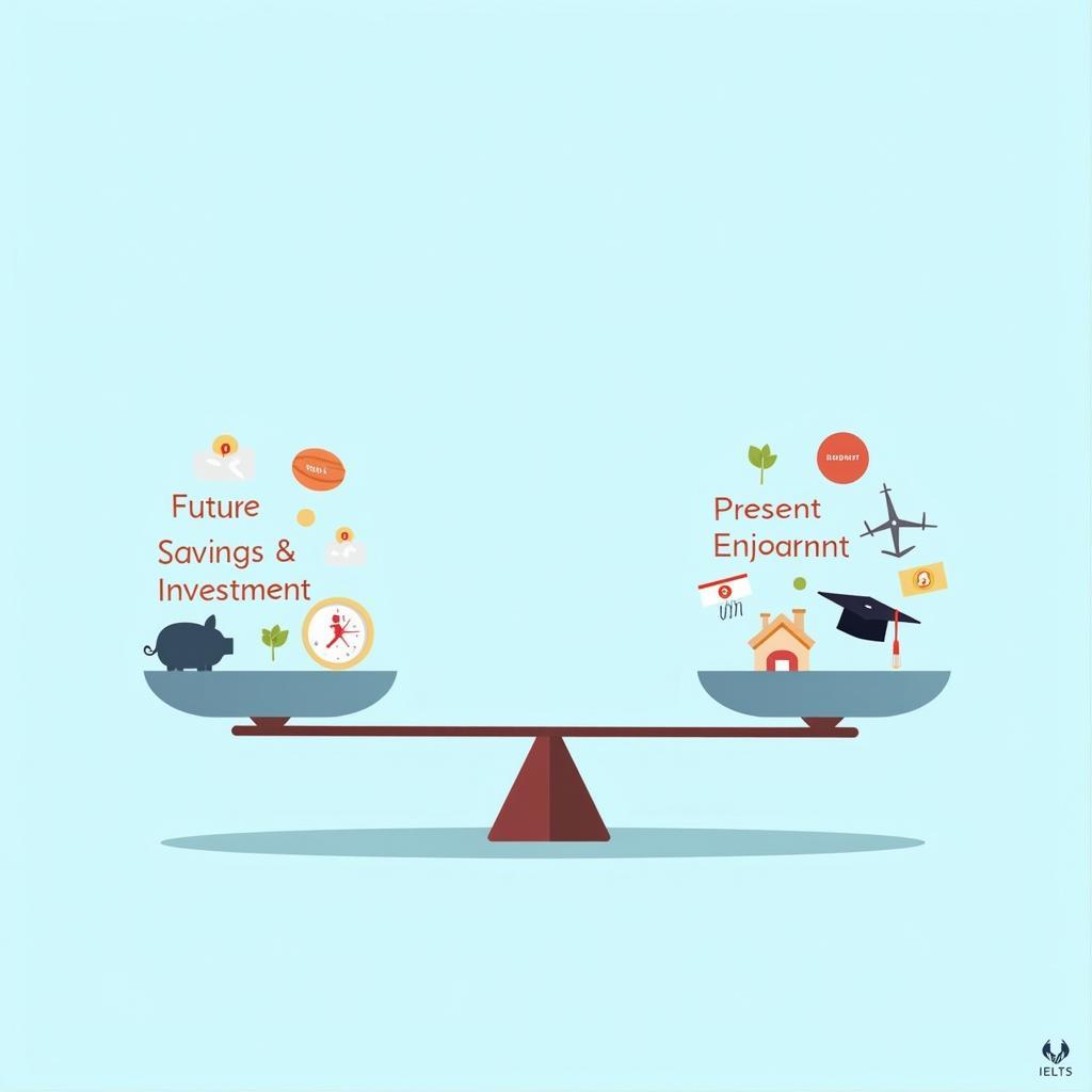 Sơ đồ minh họa tầm quan trọng của việc lập kế hoạch tài chính cho các khoản đầu tư tương lai trong IELTS Writing Task 2