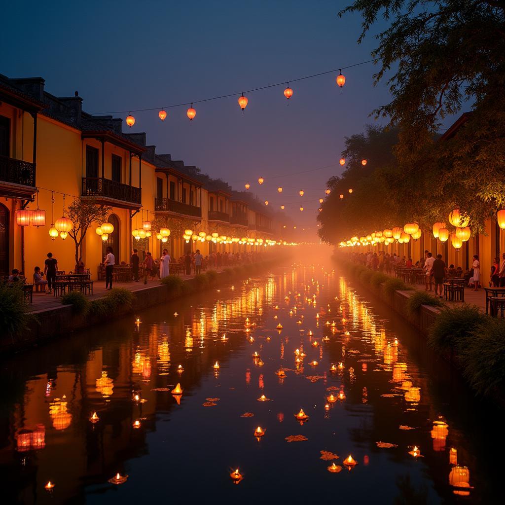 Lễ hội đèn lồng Hội An với vẻ đẹp cổ kính của thành phố cổ được thắp sáng bởi hàng ngàn chiếc đèn lồng