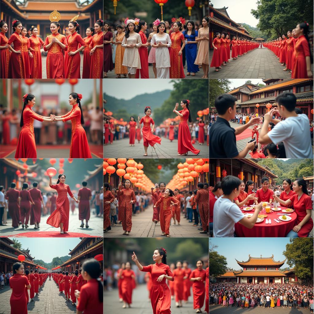 Lễ hội vùng miền Việt Nam thể hiện sự đa dạng văn hóa với các dân tộc thiểu số biểu diễn