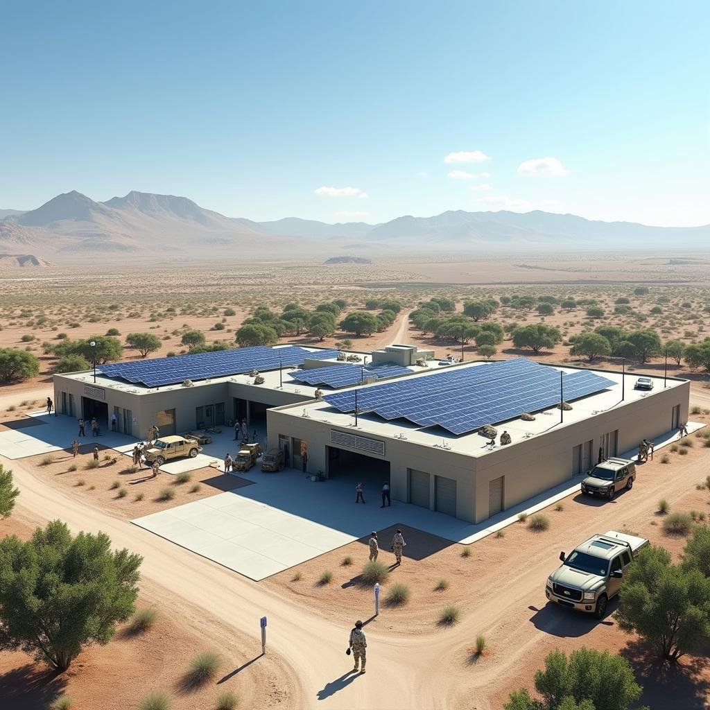 Hệ thống năng lượng mặt trời tại căn cứ quân sự giúp tăng cường an ninh năng lượng và khả năng tác chiến