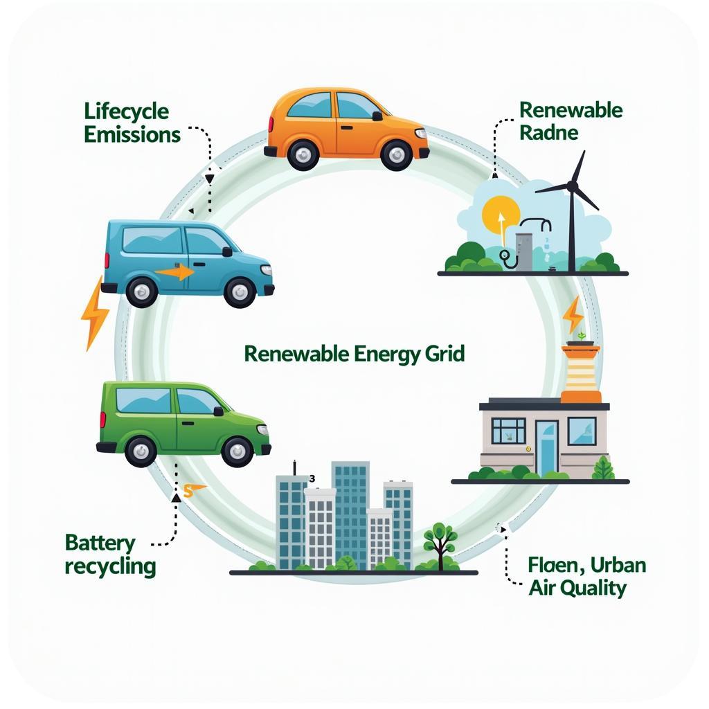 Infographic về benefits of electric vehicles for the environment, từ vựng và cấu trúc IELTS Writing Task 2