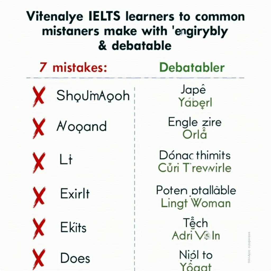 Các lỗi thường gặp khi sử dụng Arguably Debatable trong IELTS của học viên Việt Nam