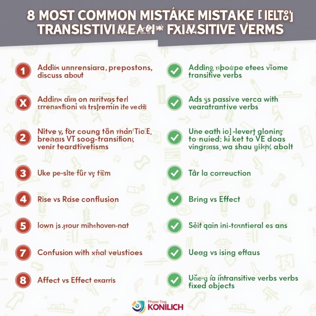 Infographic các lỗi phổ biến về động từ ngoại động và nội động của học viên Việt Nam trong IELTS