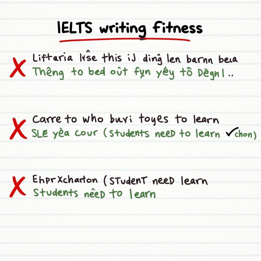 Các lỗi ngữ pháp và từ vựng phổ biến của học viên Việt Nam khi viết về chủ đề thể dục sức khỏe trong IELTS