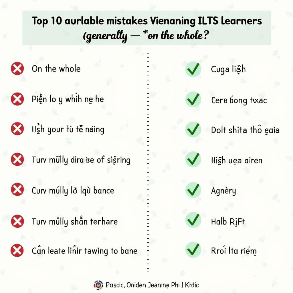 Các lỗi sai phổ biến khi sử dụng generally và on the whole của học viên Việt Nam với cách sửa chi tiết