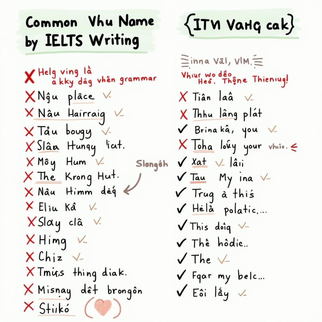 Những lỗi ngữ pháp và từ vựng thường gặp ở học viên Việt Nam trong IELTS Writing