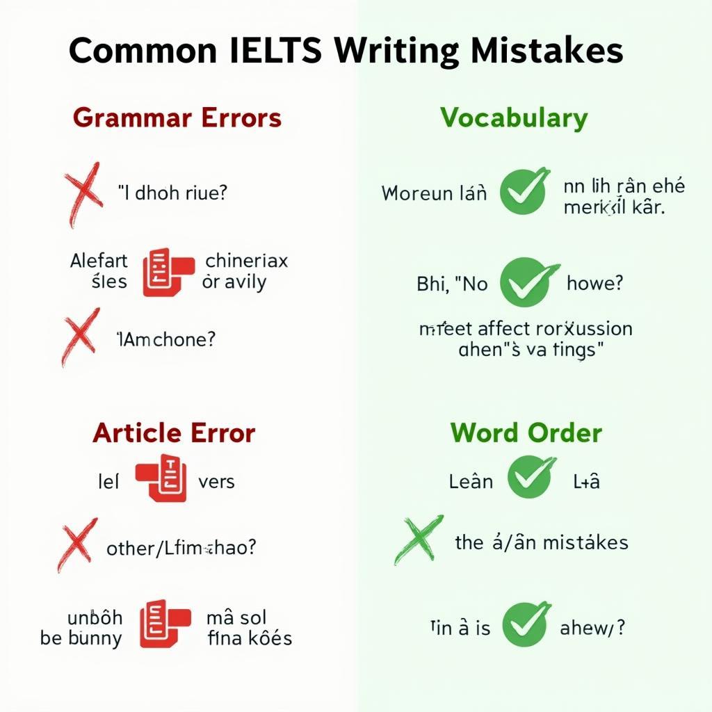 Những lỗi ngữ pháp và từ vựng thường gặp của học viên Việt Nam trong IELTS Writing Task 2