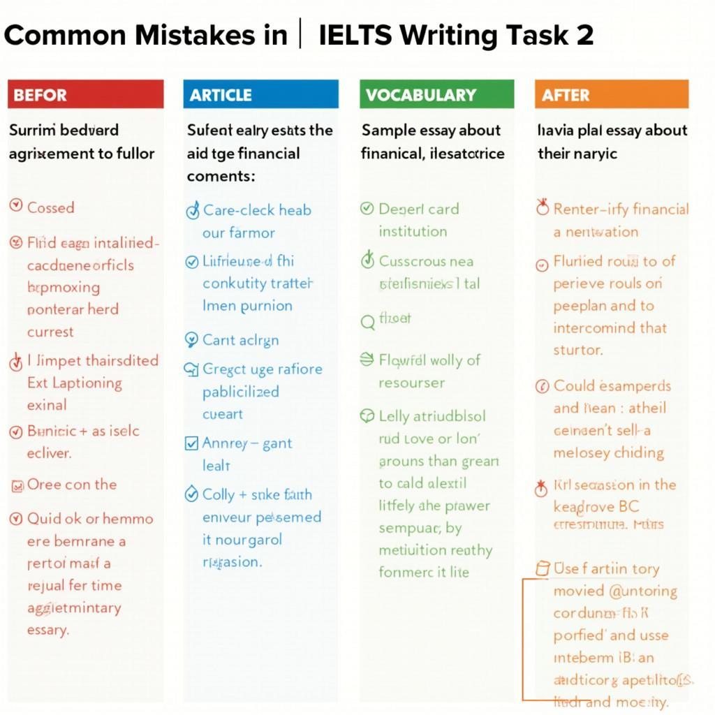 Các lỗi sai thường gặp trong bài IELTS Writing Task 2 Band 5-6 về tổ chức tài chính