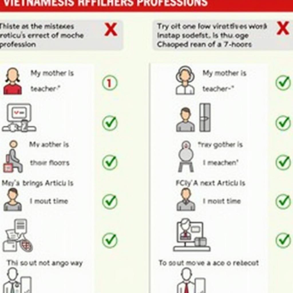 Infographic các lỗi thường gặp khi dùng mạo từ với nghề nghiệp trong IELTS của học viên Việt Nam