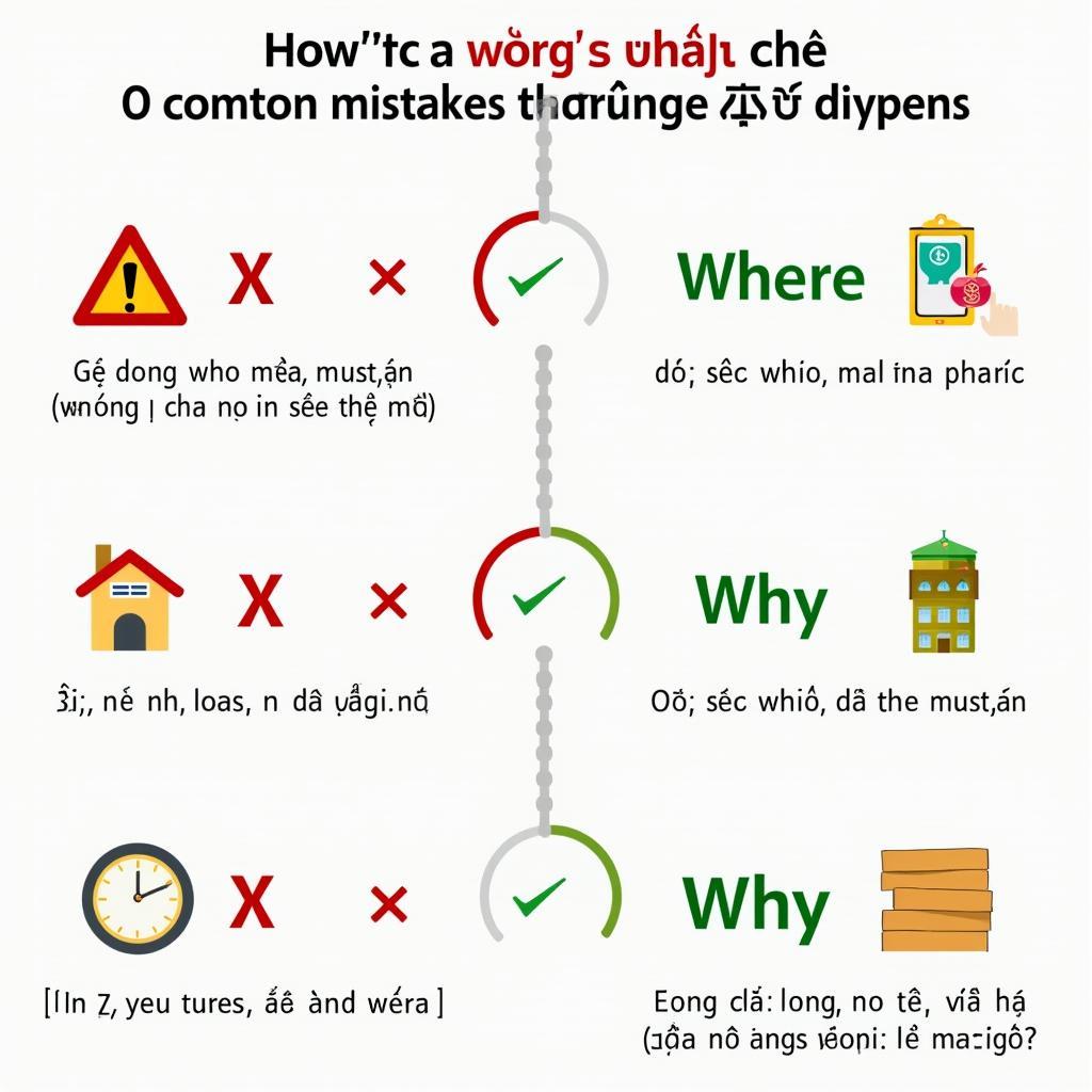 Infographic các lỗi thường gặp khi sử dụng where when why trong IELTS