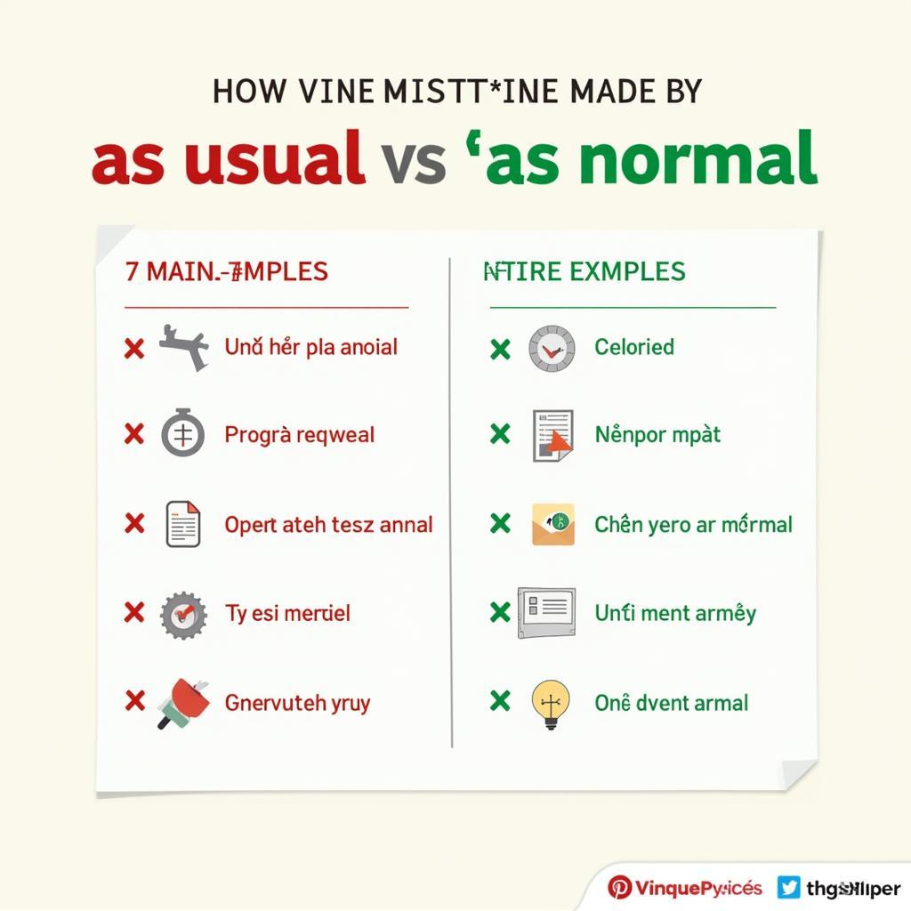 Bảng tổng hợp lỗi sai thường gặp khi dùng as usual as normal học sinh Việt Nam