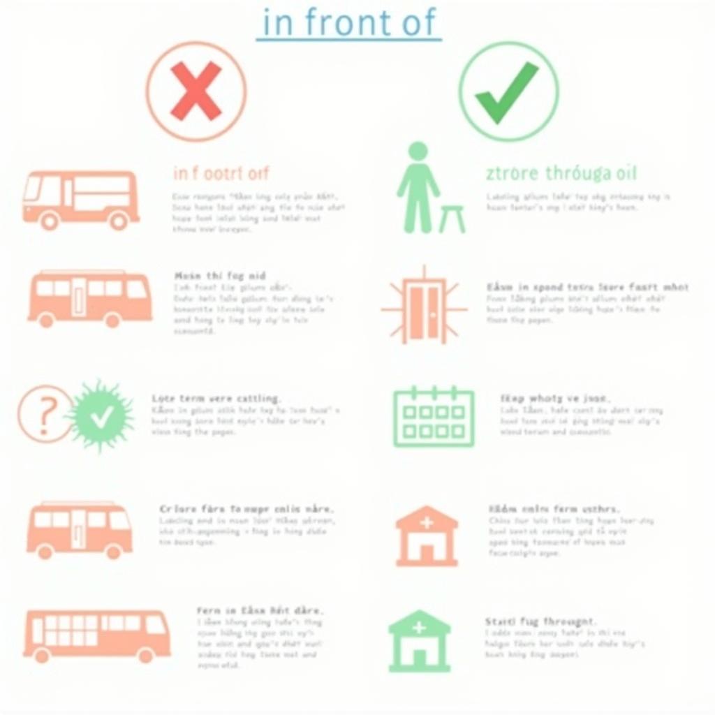 Hình minh họa 5 lỗi phổ biến khi sử dụng in front of và cách sửa chữa